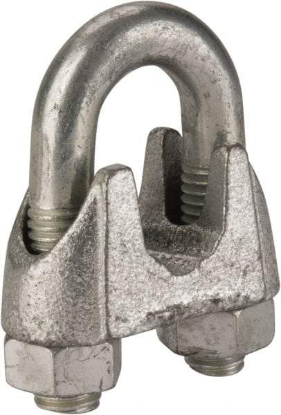 Value Collection - 3/4" Wire Rope U-Bolt Clip - Malleable Iron, Galvanized - A1 Tooling