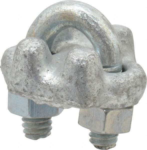 Value Collection - 1/8" Wire Rope U-Bolt Clip - Forged Steel, Galvanized - A1 Tooling