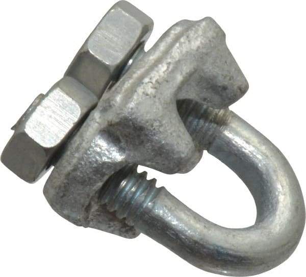 Value Collection - 3/16" Wire Rope U-Bolt Clip - Forged Steel, Galvanized - A1 Tooling