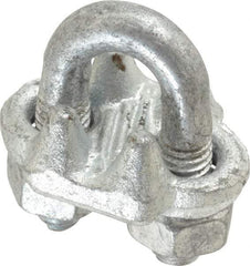 Value Collection - 5/16" Wire Rope U-Bolt Clip - Forged Steel, Galvanized - A1 Tooling