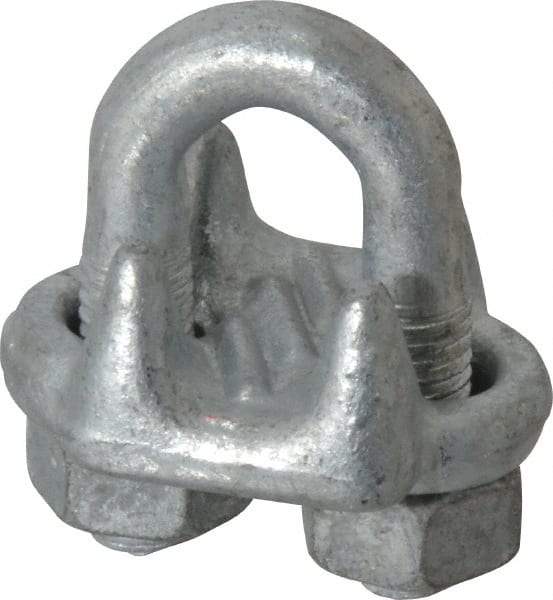 Value Collection - 1/2" Wire Rope U-Bolt Clip - Forged Steel, Galvanized - A1 Tooling