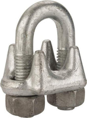 Value Collection - 3/4" Wire Rope U-Bolt Clip - Forged Steel, Galvanized - A1 Tooling