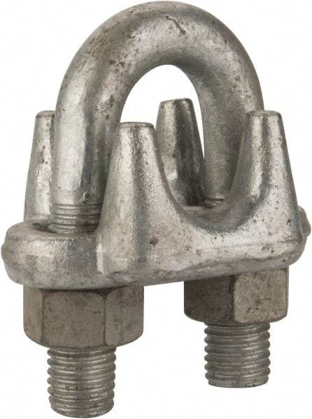 Value Collection - 1" Wire Rope U-Bolt Clip - Forged Steel, Galvanized - A1 Tooling