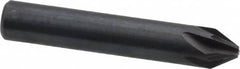 Keo - 1/4" Head Diam, 1/4" Shank Diam, 6 Flute 60° High Speed Steel Countersink - Bright Finish, 1-1/2" OAL, Single End, Straight Shank, Right Hand Cut - A1 Tooling