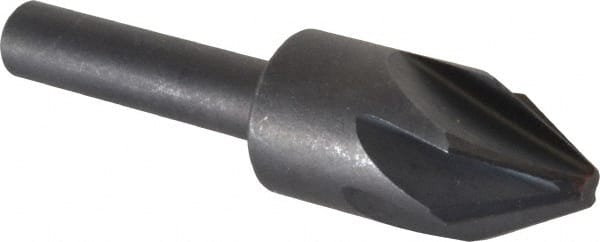 Keo - 1/2" Head Diam, 1/4" Shank Diam, 6 Flute 60° High Speed Steel Countersink - A1 Tooling