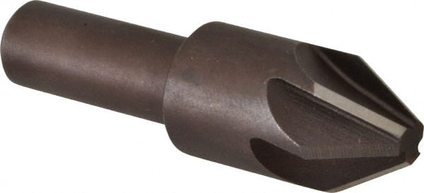 Keo - 3/4" Head Diam, 1/2" Shank Diam, 6 Flute 60° High Speed Steel Countersink - A1 Tooling