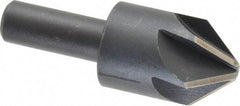 Keo - 1" Head Diam, 1/2" Shank Diam, 6 Flute 82° High Speed Steel Countersink - Bright Finish, 2-3/4" OAL, Single End, Straight Shank, Right Hand Cut - A1 Tooling