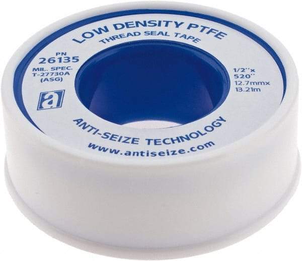 Value Collection - 1/2" Wide x 520" Long Low Density Pipe Repair Tape - -450 to 550°F, White - A1 Tooling