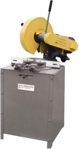 Kalamazoo - 14" Blade Diam, 1" Arbor Hole, Miter Chop & Cutoff Saw - 1,300 RPM, 5 hp, 220/440 Volts, 3 Phase - A1 Tooling