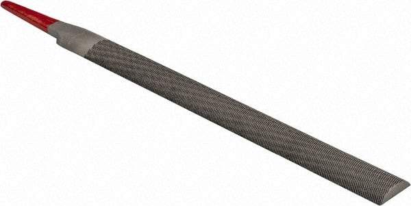 Simonds File - 6" Long, Second Cut, Half Round American-Pattern File - Double Cut, Tang - A1 Tooling