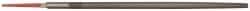 Simonds File - 8" Long, Second Cut, Round American-Pattern File - Double Cut, Tang - A1 Tooling