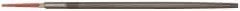 Simonds File - 8" Long, Second Cut, Round American-Pattern File - Double Cut, Tang - A1 Tooling