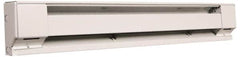 Marley - 48" Long, 277 Volt, 1000 Watt, 3413 BTU, Electric Baseboard Heater - Copper Element, Aluminum Fins, White - A1 Tooling