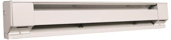 Marley - 48" Long, 208 Volt, 1000 Watt, 3413 BTU, Electric Baseboard Heater - Copper Element, Aluminum Fins, White - A1 Tooling