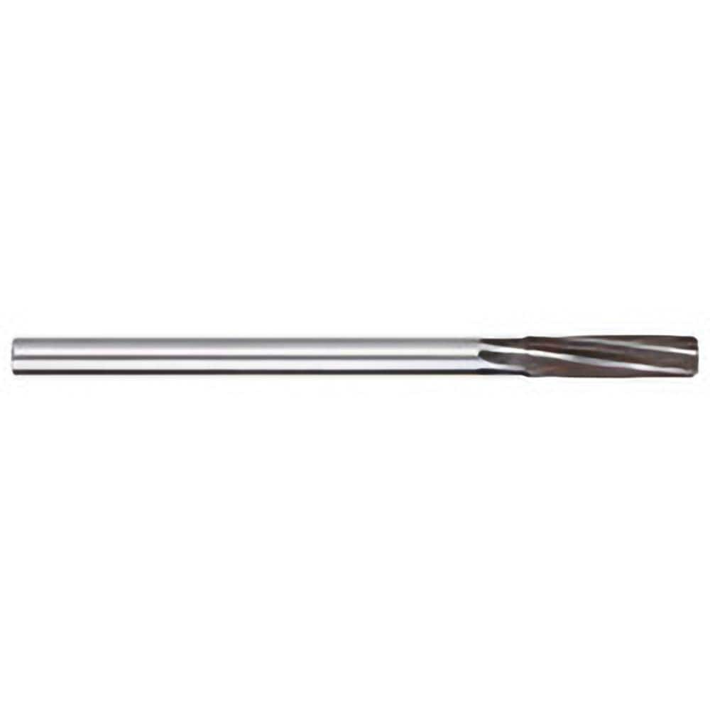 Chucking Reamer: 0.166″ Dia, 4-1/2″ OAL, 1-1/8″ Flute Length, Straight Shank, Cobalt 6 Flute