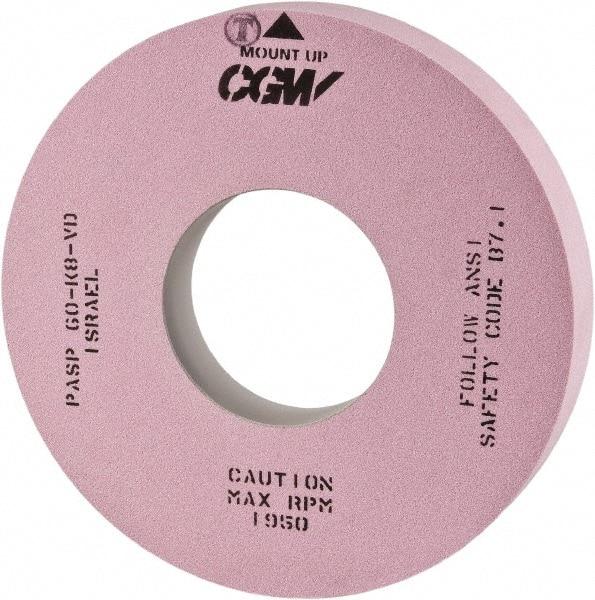 Camel Grinding Wheels - 16" Diam x 8" Hole x 1-1/2" Wide Centerless & Cylindrical Grinding Wheel - 60 Grit, Aluminum Oxide, Type 1, Vitrified Bond, No Recess - A1 Tooling