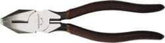 Paramount - 6-3/16" OAL, 1-3/32" Jaw Length x 29/32" Jaw Width, Linesman's Pliers - Serrated Pipe Jaw, New England Style Head, Plastic Dipped Handles - A1 Tooling