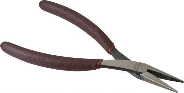 Paramount - 7-25/32" OAL, 1-9/16" Jaw Length x 17/32" Jaw Width, Long Nose Pliers - Serrated Jaw, Slim Line Head, Plastic Dipped Handles - A1 Tooling