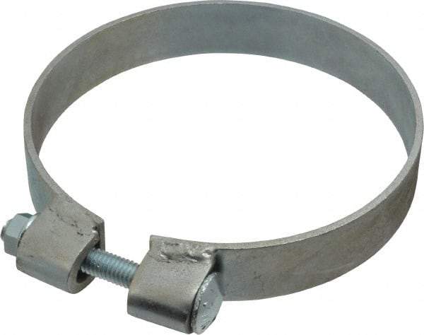 Made in USA - 5.67" ID, Steel Zinc Plated BCE Band Style Clamp - 0.12" Thick, 5-1/2" Hose - A1 Tooling