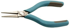 Erem - 5" OAL, 1-9/32" Jaw Length, Long Nose Flat Nose Pliers - Smooth Jaw, Standard Head, Ergo Dual Component Handles, with Spring - A1 Tooling