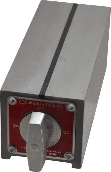 Suburban Tool - Standard Pole Rectangular Permanent Magnetic Block Chuck - 5" Long x 2" Wide x 2" High, Alnico - A1 Tooling