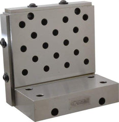 Suburban Tool - 6" Wide x 6" Deep x 4" High Steel Precision-Ground Angle Plate - Standard Plate, Machined Holes on Surface, Open End, 1-1/4" Thick, Single Plate - A1 Tooling