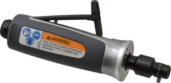 Ingersoll-Rand - 1/4" Collet, Straight Handle, Straight Air Die Grinder - 30,000 RPM, Rear Exhaust, 30 CFM, 0.3 hp, 620 kPa, 1/4 NPT - A1 Tooling