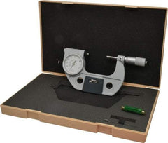 Mitutoyo - 2 to 3 Inch Range, 0.0001 Inch Graduation, Mechanical Indicating Micrometer - Accurate to 0.0001 Inch, Carbide-Tipped Measuring Face, Includes Fitted Plastic Case - A1 Tooling