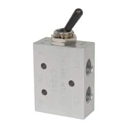 ARO/Ingersoll-Rand - 1/8" NPT Manual Mechanical Valve - 4-Way, 2 Position, Toggle/Manual & 0.2 CV Rate - A1 Tooling