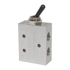 ARO/Ingersoll-Rand - 1/8" NPT Manual Mechanical Valve - 4-Way, 2 Position, Toggle/Manual & 0.2 CV Rate - A1 Tooling