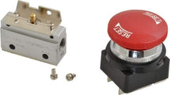 ARO/Ingersoll-Rand - 1/8" NPT Manual Mechanical Valve - 3-Way, 2 Position, Palm Button/Detent & 0.2 CV Rate - A1 Tooling