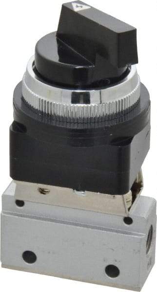 ARO/Ingersoll-Rand - 1/8" NPT Manual Mechanical Valve - 3-Way, 2 Position, Long Selector/Manual & 0.2 CV Rate - A1 Tooling