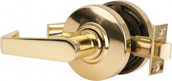 Schlage - Storeroom Lever Lockset for 1-3/8 to 1-7/8" Thick Doors - Exact Industrial Supply