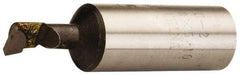 Made in USA - 9/16" Min Bore Diam, 3" Max Bore Depth, 1 Shank Diam, Boring Bar - Right Hand Cut, Carbide-Tipped, Bright Finish - Exact Industrial Supply