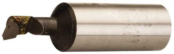 Made in USA - 11/16" Min Bore Diam, 3-3/4" Max Bore Depth, 1 Shank Diam, Boring Bar - Right Hand Cut, Carbide-Tipped, Bright Finish - Exact Industrial Supply