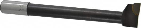 Interstate - 1-5/8" Min Bore Diam, 7-1/2" Max Bore Depth, 1 Shank Diam, Boring Bar - Right Hand Cut, Carbide-Tipped, Bright Finish - Exact Industrial Supply