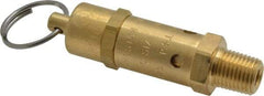 Kingston - 1/4" Inlet, ASME Safety Relief Valve - 175 Max psi, Brass - A1 Tooling