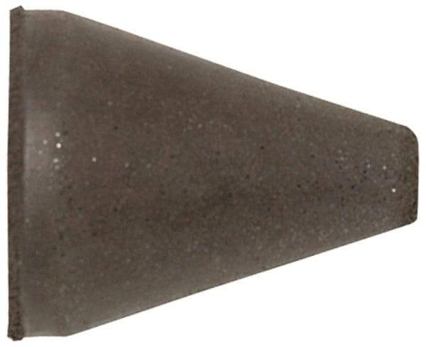 Cratex - 1" Max Diam x 2" Long, Taper, Rubberized Point - Medium Grade, Silicon Carbide, 1/4" Arbor Hole, Unmounted - A1 Tooling