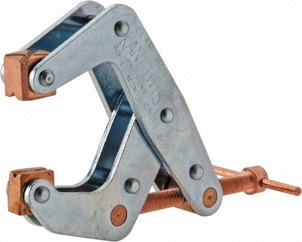 Kant Twist - 800 Lb, 2" Max Opening, 1-1/8" Open Throat Depth, 1-1/4" Closed Throat Depth, Cantilever Clamp - High Tensile Steel Jaw, T-Handle, 3-1/2" OAL, 3-1/4" Max Width - A1 Tooling