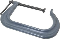 Wilton - Regular-Duty 8" Max Opening, 6" Throat Depth, Forged Steel Standard C-Clamp - 5,900 Lb Capacity, 2" Min Opening, Square Deep Throat - A1 Tooling