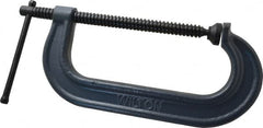 Wilton - Regular-Duty 8" Max Opening, 3-7/16" Throat Depth, Forged Steel Standard C-Clamp - 5,200 Lb Capacity, 0" Min Opening, Standard Throat Depth - A1 Tooling