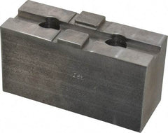 H & R Manufacturing - 10" Chuck Capacity, Tongue & Groove Attachment, Square Soft Lathe Chuck Jaw - Steel, 2.12" Btw Mount Hole Ctrs, 4-1/2" Long x 1-3/4" Wide x 2-3/8" High, 1/2" Groove - A1 Tooling