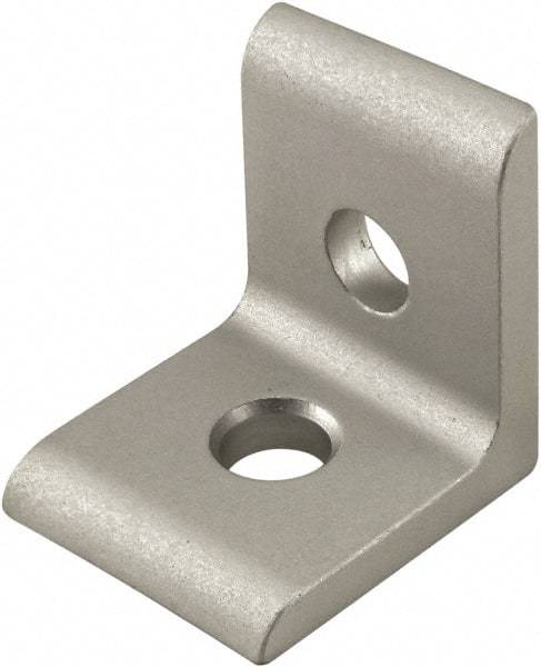 80/20 Inc. - 25mm Wide, Open Shelving 2 Hole Inside Corner Bracket - Aluminum, Clear Anodized Finish, 22mm Long, Use with 25 Series & Bolt Kit 75-3404 - A1 Tooling