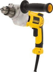 DeWALT - 1/2" Keyed Chuck, 0 to 1,250 RPM, Pistol Grip Handle Electric Drill - 10 Amps, Reversible, Includes 360° Locking Side Handle with Soft Grip & Chuck Key with Holder - A1 Tooling