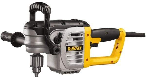 DeWALT - 1/2" Keyed Chuck, 330 & 1,300 RPM, Stud & Joist Handle Electric Drill - 11 Amps, Reversible, Includes 2-Position Side Handle, Bail Handle, Chuck Key with Holder - A1 Tooling