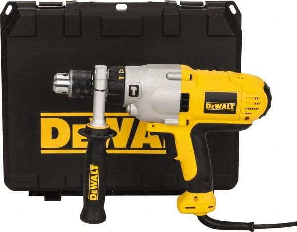 DeWALT - 120 Volt 1/2" Keyed Chuck Electric Hammer Drill - 0 to 56,000 BPM, 0 to 1,200 & 0 to 3,500 RPM, Reversible - A1 Tooling