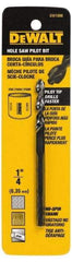 DeWALT - 1/4" Pin Diam, 3" Long Steel Pilot Drill - 9/16 to 1-3/16" Tool Diam Compatibility, Compatible with Hole Saws - A1 Tooling