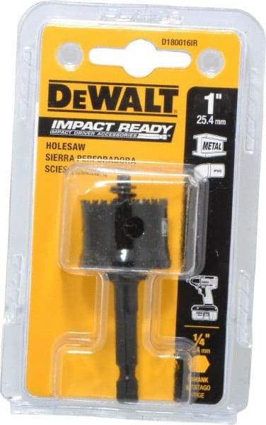 DeWALT - 1" Diam, 5/8" Cutting Depth, Hole Saw - Bi-Metal Saw, Toothed Edge - A1 Tooling