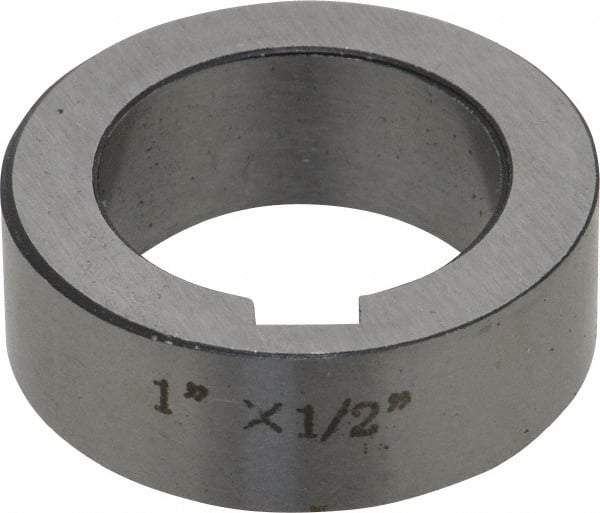 Interstate - 1" ID x 1-1/2" OD, Alloy Steel Machine Tool Arbor Spacer - 1/2" Thick - Exact Industrial Supply