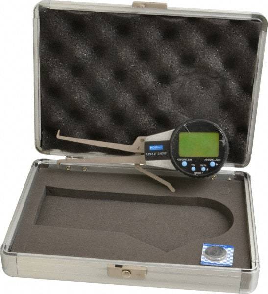 Fowler - 0.79 to 1.6 Inch, Inside Electronic Caliper Gage - 0.0005 Inch Resolution, 0.0008 Inch Accuracy, 357 Battery - A1 Tooling